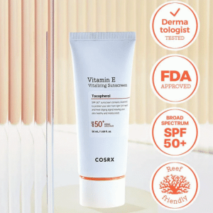 COSRX Vitamin E Vitalizing Sunscreen SPF 50+ x