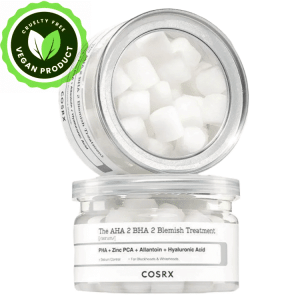 COSRX AHA 2% BHA 2% Blemish Treatment Serum, 60pcs+ Pure Cotton Balls, Quick & Easy Daily Spot Treatment, Blackheads & Whiteheads