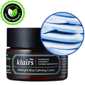 Dear KLAIRS Midnight Blue Calming Cream, Soothing, Redness Relief Moisturizer (30ml)