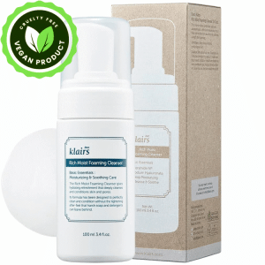 Dear Klairs Rich Moist Foaming Cleanser, hypoallergenic face wash, for sensitive skin