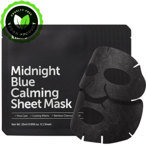 Dear KLAIRS Midnight Blue Calming Sheet Mask 10 Sheets, K-Beauty