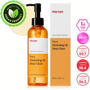 ma:nyo Pure Cleansing Oil DEEP CLEAN Facial Cleanser Blackhead Melting, Daily Makeup Removal with Argan Oil