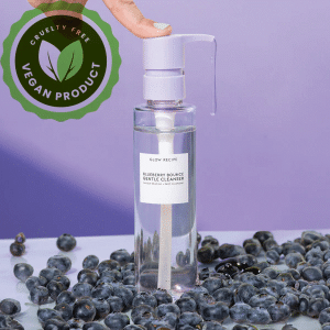 Glow Recipe Blueberry Bounce Gentle Face Cleanser - 3-in-1 Foaming Double Cleanser, Makeup Remover Face Wash & Clarifying Mask - AHA (160ml)