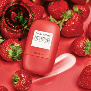 Glow Recipe Strawberry BHA Pore-Smooth Blur Drops - Silicone-Free, Oil-Free - BHA Primer Face Makeup Pore Minimizer - Antioxidant Face Serum (30ml)