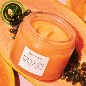 Glow Recipe Papaya Enzyme Cleansing Balm Makeup Remover - Gentle Exfoliator, Makeup Melting Balm & Face Cleanser (3.38oz)