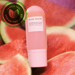 Glow Recipe Watermelon Glow Ultra-Fine Facial Mist Spray - Hyaluronic Acid Face Mist for Fresh + Glowing Skin - Hydrating Face Mist with Hibiscus AHA + Vitamin E - Watermelon (2.5 oz)