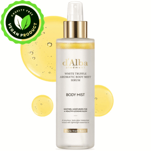 d'Alba Italian White Truffle Aromatic BODY MIST SERUM, Glowy Hydrating Body Serum Spray for dry and damaged skin, Romantic Fragrance 4.05 fl.oz/ 120ml