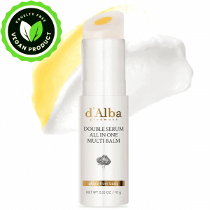 dAlba Italian White Truffle Double Serum All-in-one Multi Balm with Vitamin C and Collagen, 3-in-1 Wrinkle Improvement, Eye Treatment, Dark Spot Corrector