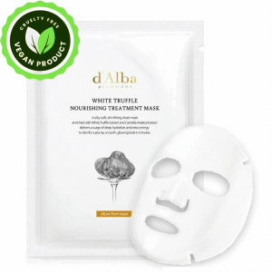 d’Alba Italian White Truffle Nourishing Sheet Mask for Dry and Tired Skin, Deep Hydration Vegan Skincare Mask, 5Packs