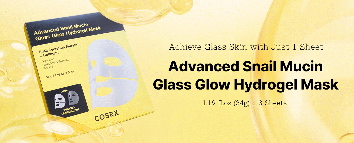 COSRX-Advanced-Snail-Mucin-Glass-Glow-Hydrogel-Collagen-Face-Mask-1-2