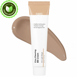 PURITO Cica Clearing BB Cream #21 Light Beige, Vegan bb cream, tinted 1 fl.oz / 30ml