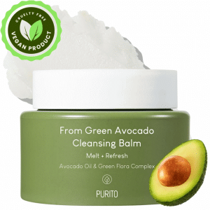 PURITO From Green Avocado Cleansing Balm, Melt-In Moisture with Avocado Oil, Vegan, Cruelty-Free, Suitable for Dry Skin, Korean Skincare 100ml / 3.38 fl. oz.