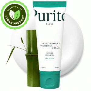 PURITO Mighty Bamboo Panthenol Cream, Glow Cream, Skin Barrier Repair, for All Skin Types, Daily Face Moisturizer, Glass skin, 3.38fl.oz / 100ml