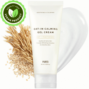 PURITO Oat-in Calming Gel Cream, vegan, facial cream, moisture cream for face, natural ingredients 100 ml / 3.38 fl. oz.