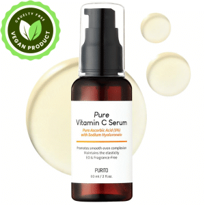 PURITO Pure Vitamin C Serum Natural Ingredients Serum, Vitamin C, Vegan & Cruelty Free, Hypoallergenic, Calming, Fragrance-free 60ml / 2.0 fl.oz.,