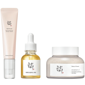Beauty of Joseon Skincare Trio for Face Ginseng Eye Serum Glow Serum Rice and Honey Glow Mask for Under Eye Smooth Moisturize Skin